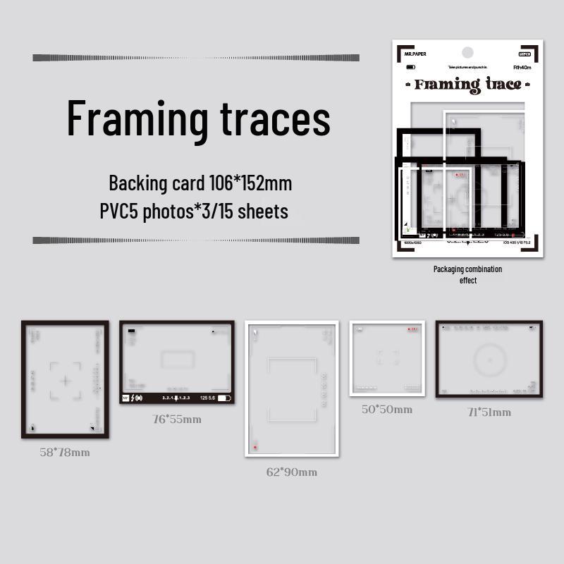 Retro Border Film Camera Stickers for DIY Collage & Journal Decoration