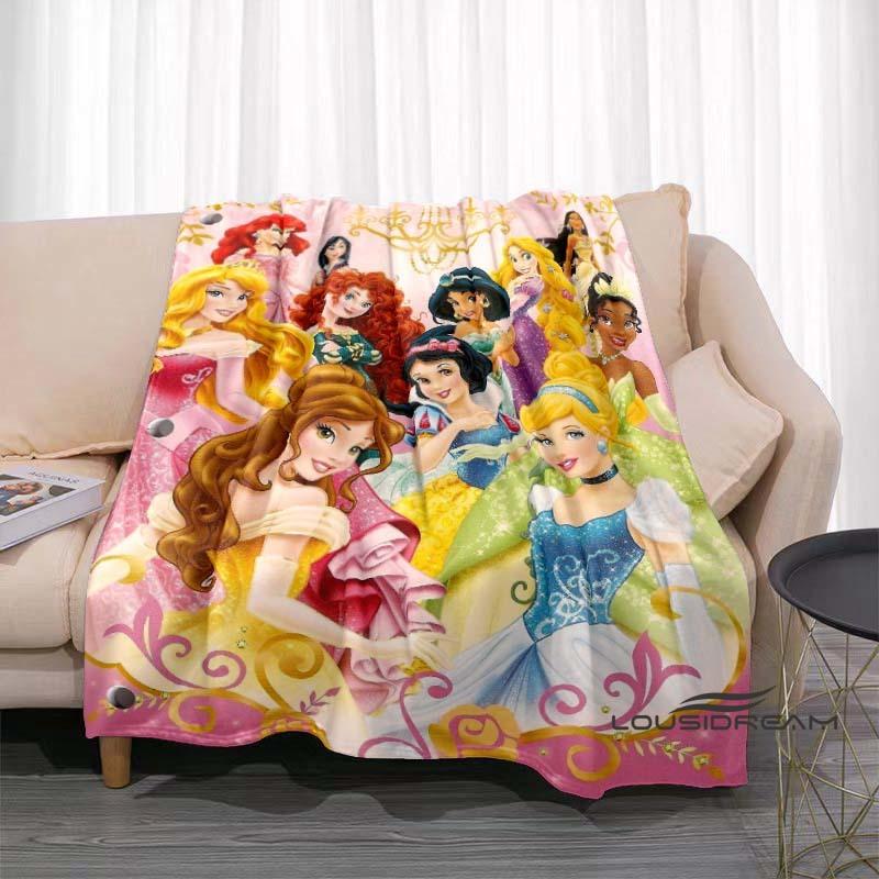 2026 Neue Disney Prinzessin Bedruckte Decke, Cartoon Flanell, Flauschige und Weiche Decke für Erwachsene und Kinder, Plüsch Sofa Bett, Auto