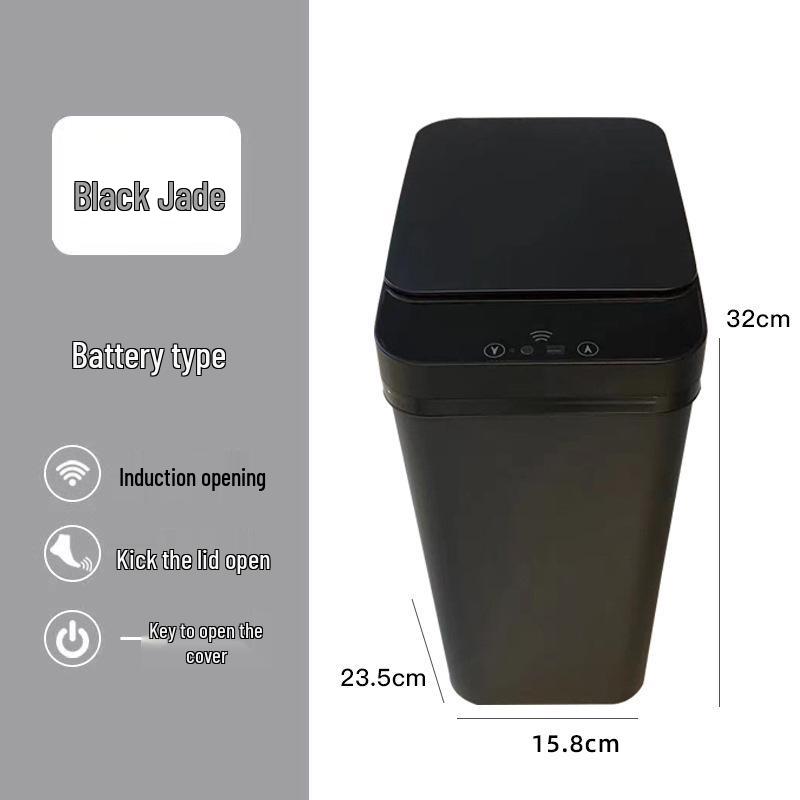 Automatic Smart Sensor Trash Can with Logo for Home, Living Room, Bedroom, & Bathroom