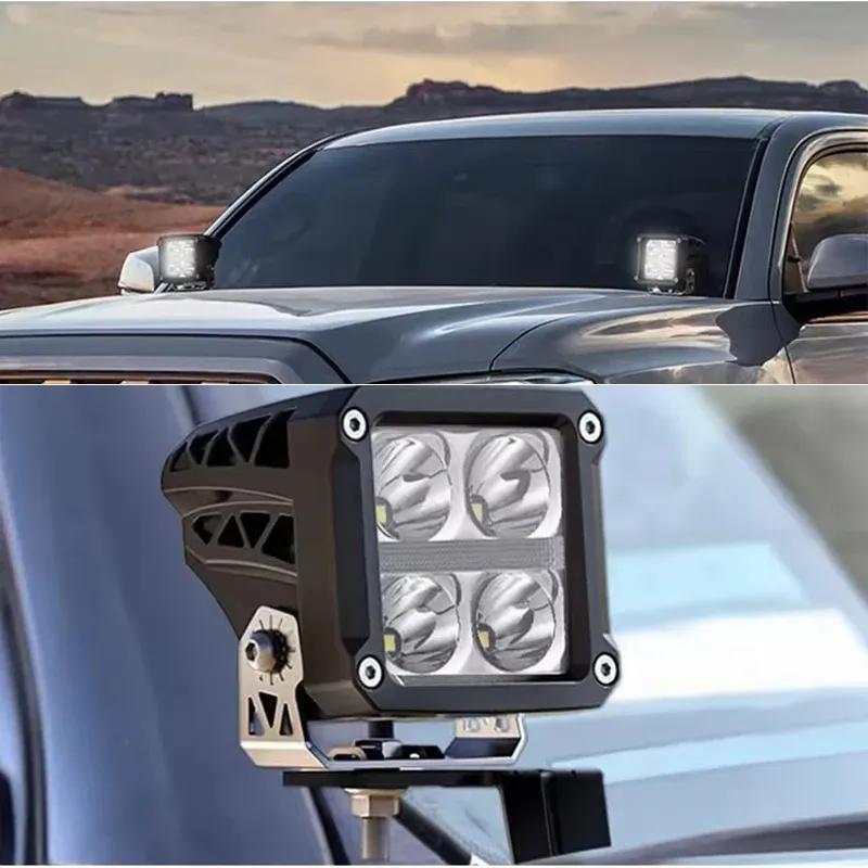 2pcs Hood Hinge Ditch Light Mount Brackets Light Fog Driving Lamp Pods Holder for Toyota 4Runner 2003-2009 For Tundra 2014+