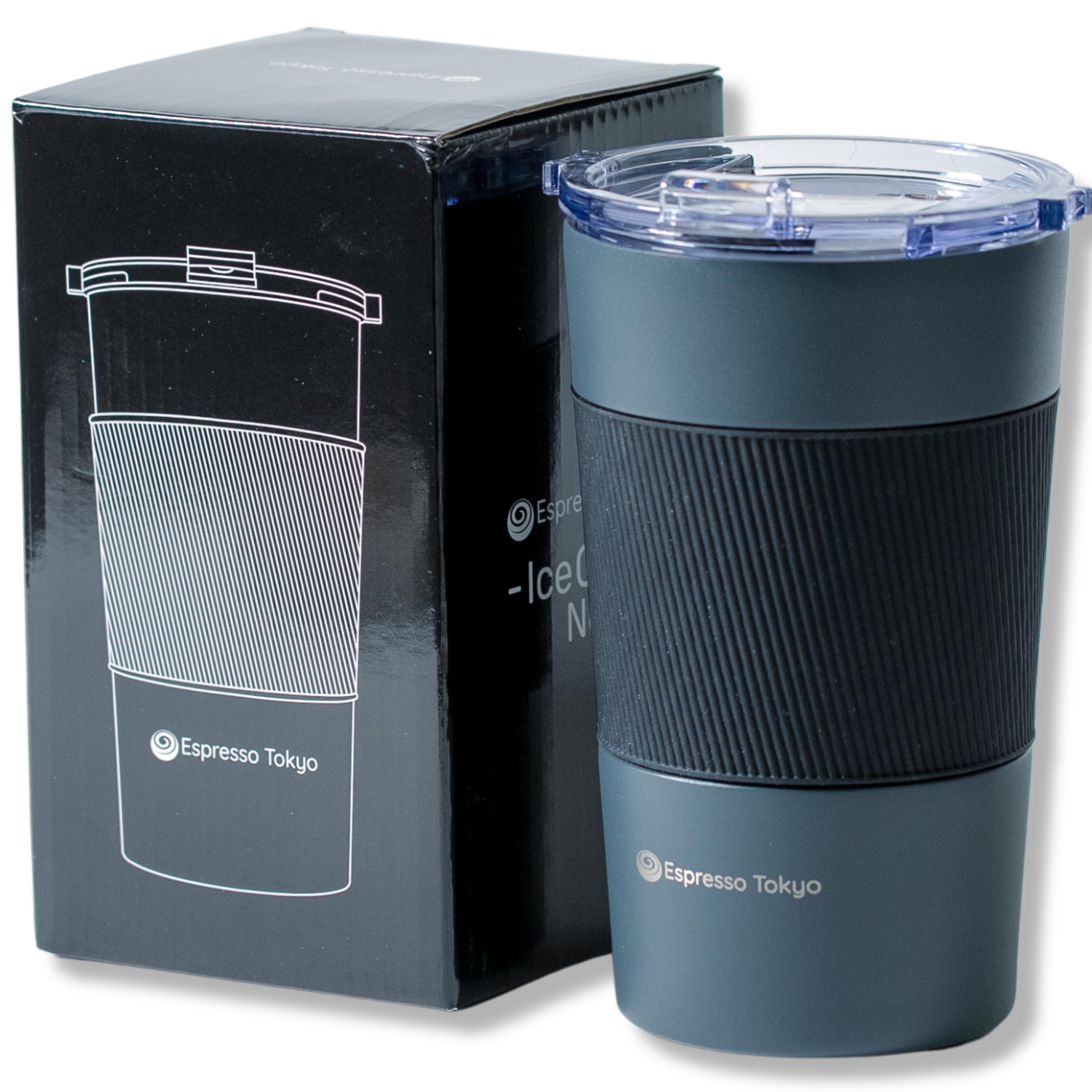 

Espresso Tokyo IceQuick Neo Cooling Bottle (Gray) with Built-in Special Cooling Gel that Stays Freeze Even at -18°C (-18°C) - Keeps Coffee Ice-Cold