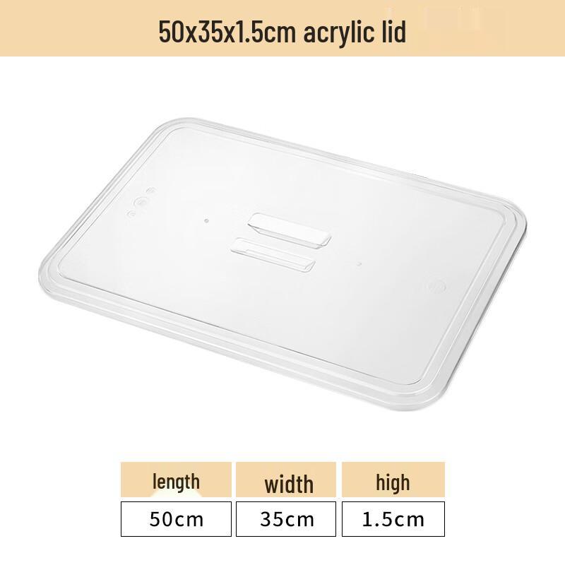 Wohe Rectangular Acrylic Serving Plate with High-Temperature PC Lid