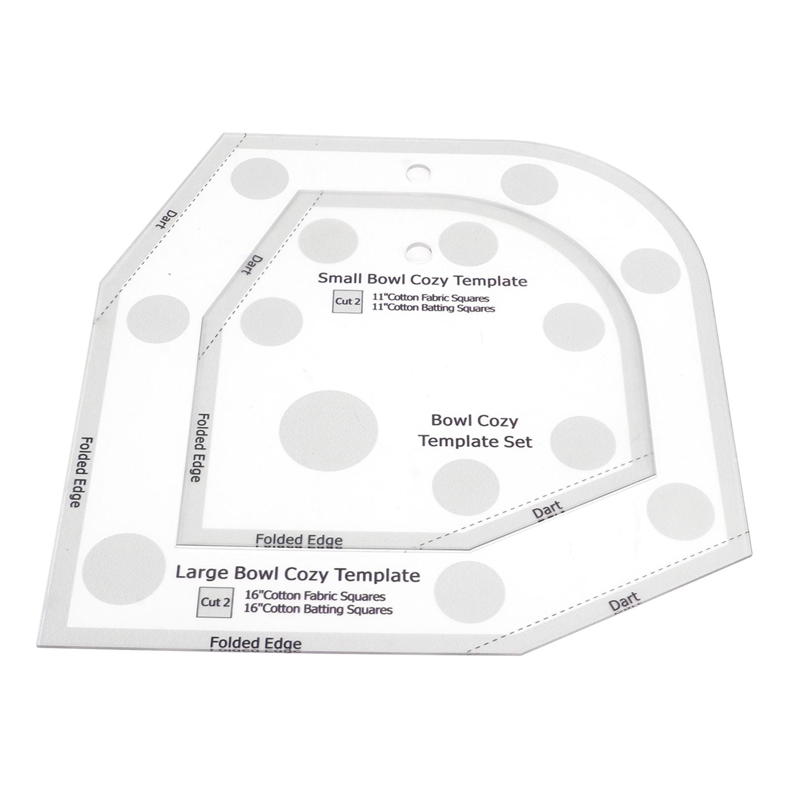 

10-дюймовая чаша Уютный шаблон Прозрачная акриловая чаша Обертывание Шитье Лоскутное шитье Шаблон DIY Кухня Искусство