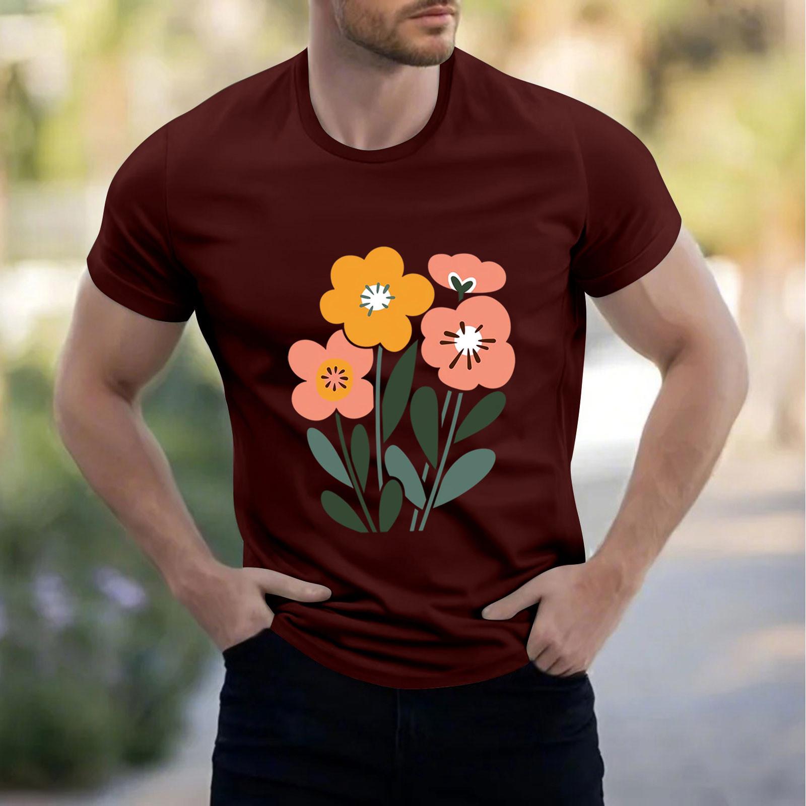 

Мужская рубашка с воротником-стойкой и коротким рукавом, свободная рубашка для отдыха и отдыха, мужская M винный