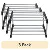 2 Tier Shoe Rack 3 Pack 4 Pairs Shoes Stackable Modular Storage Solution Durable Iron Plastic Easy Assembly Storage Organizer