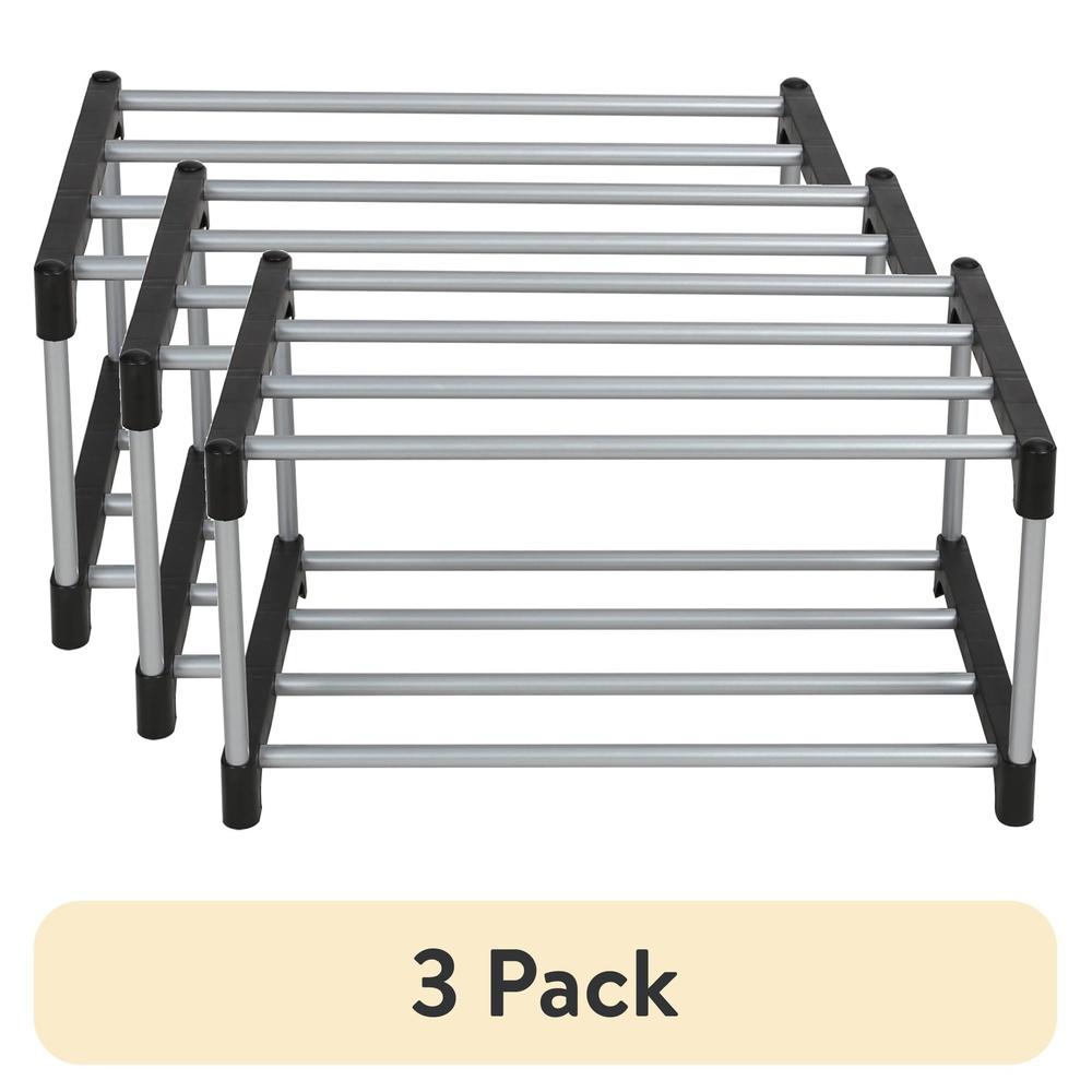 

2 Tier Shoe Rack 3 Pack 4 Pairs Shoes Stackable Modular Storage Solution Durable Iron Plastic Easy Assembly Storage Organizer United States