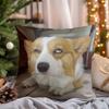 Double Sided Cute Corgi Dog Design Soft Throw Pillow Cover For Bed Sofa And Lounge Chair Holiday Home Decoration