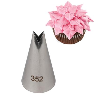 1pc Stainless Steel Piping Nozzles, Small Rose Leaves Cupcake Decorating Tips, Pastry Nozzles, Fondant Decorations Leaf Tips, Baking Tools