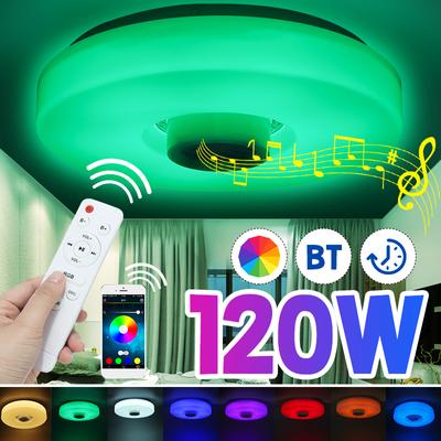 Smart Led Ceiling Light With Remote Control Bluetooth Speaker Modern App Dimmable RGB Music Ceiling Lights for Bedroom Livingroom 34/40cm 220V