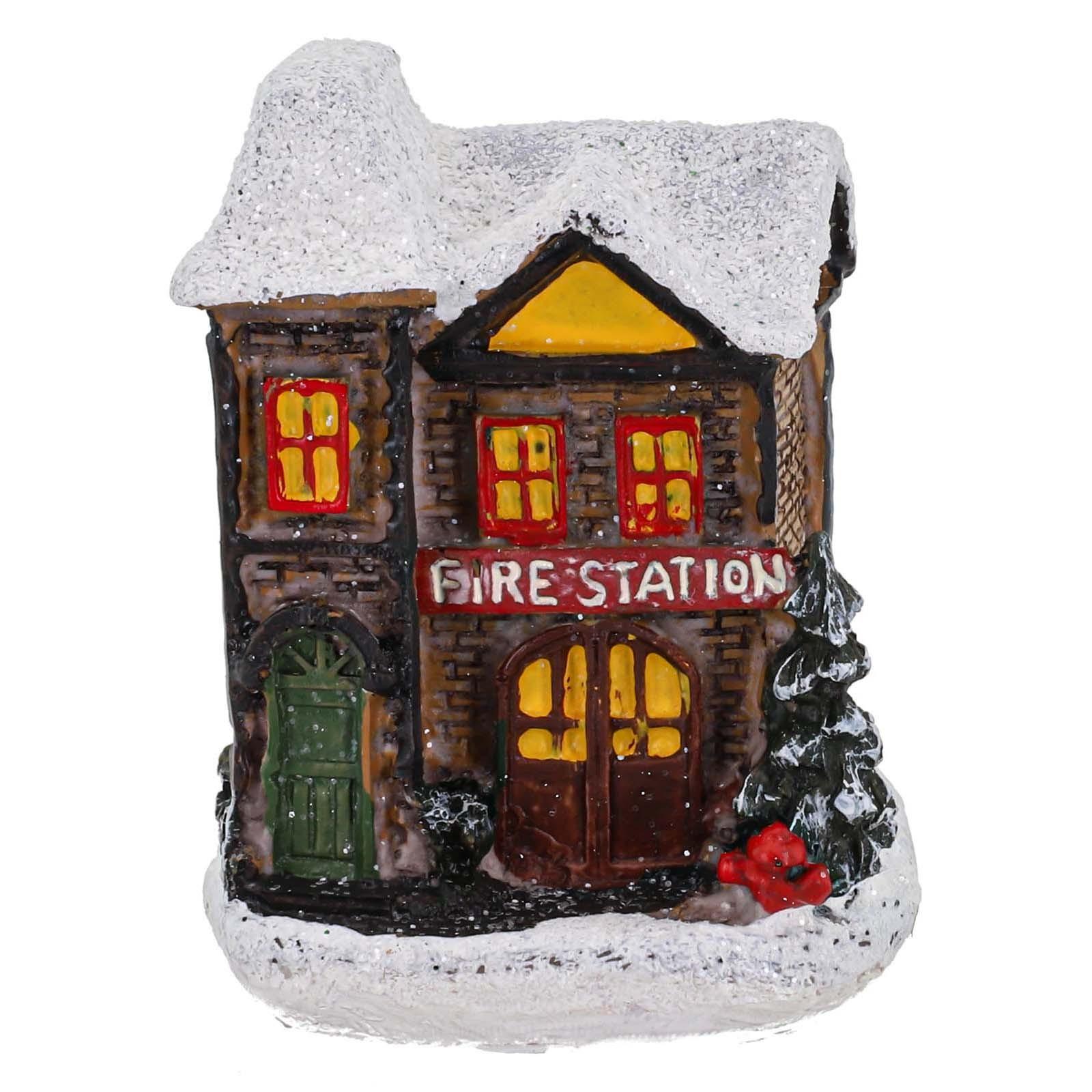 

Волшебный светодиодный домик в снежной деревне, коллекционное рождественское украшение B