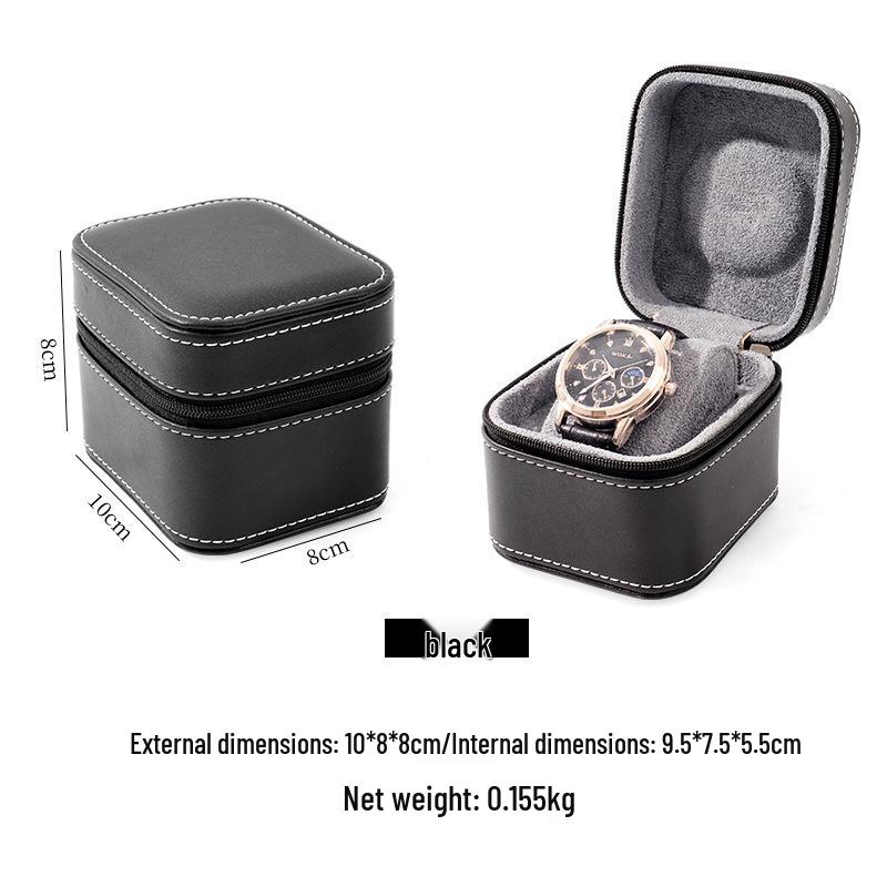 High-End Green PU Leather Portable Watch and Jewelry Storage Box