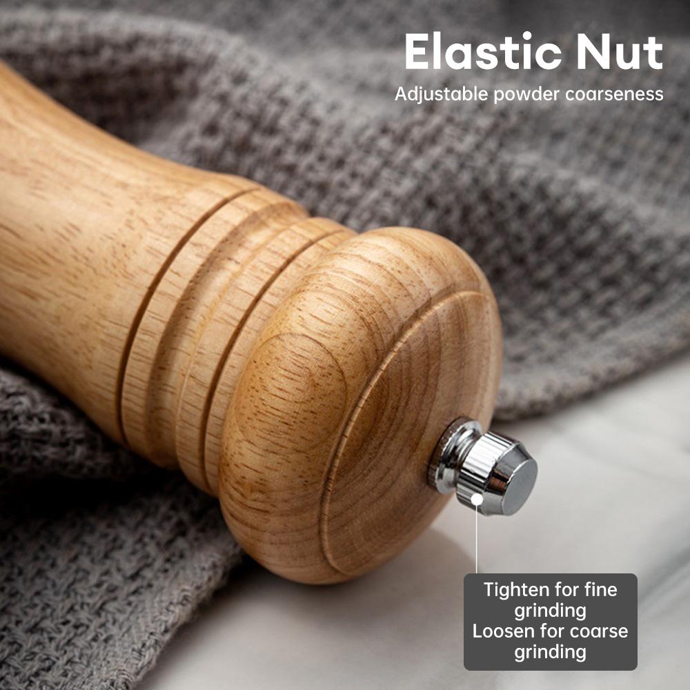 Manuelle Pfeffermühle aus Holz, Salz- und Pfeffermühle, Mehrzweck-Gewürzwerkzeug, Gewürzmühle aus Massivholz für den Haushalt in der Küche