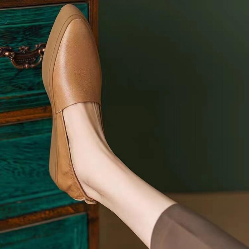 Móda 2025 Nový produkt Klasické Dámské Dámské Volnočasové Kožené Boty Platforma Baleríny Nazouvací Tenisky Vulkanizované Boty