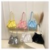 2026 New Soft PU Leather Oversized Shoulder Bag Crinkle Drawstring Closure Undeerarm Bags for Women Lightweight Everyday Use