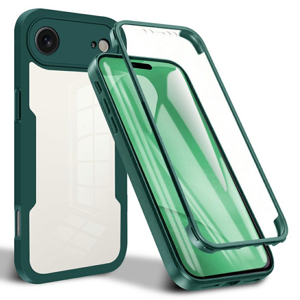 For iPhone Air Case Acrylic + TPU Clear Phone Cover with PET Screen Film