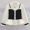 Big Girls, Western Style Fashionable Suits, Spring Temperament, Girls, Children's Shirts, Flared Pants, Two-piece Suit