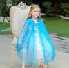 Panegy Frozen Elsa Hooded Cape for Girls, Perfect for Halloween, Cosplay, Princess Events, Parties, Disney, and Christmas. Size M.