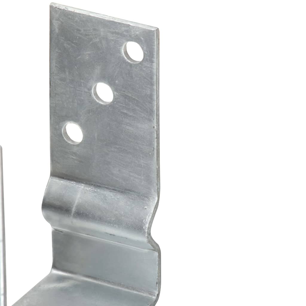 Vidaxl Post Anchors, 6 Pcs, Silver, 14 X 6 X 15 Cm, Steel