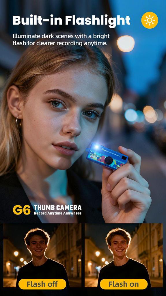 G6 Mini Outdoor Sports & Party Camera for Students and Kids