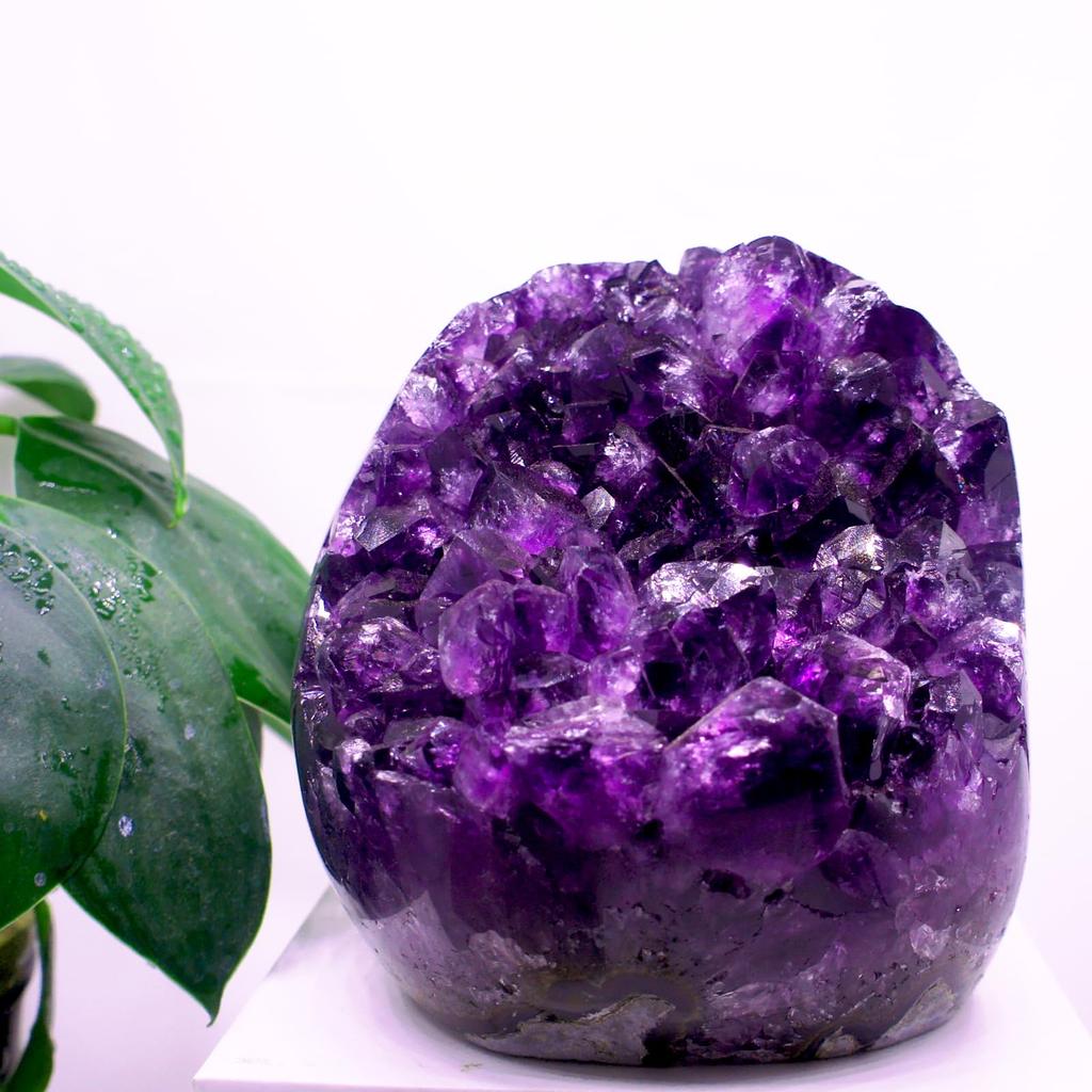 Amethyst Natur Sorgfältig Ungefähr Ungefähr Ideal für Zier- Feng Gut und Amulett-Dekorationen [TANAKA YA] Cluster, 100% Quarz,