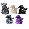 3D Printed Wolf Statue, Howling Wolf Figurine, Wild Wolf on Rock Sculpture, Collectible Animal Ornament for Home Office Desk