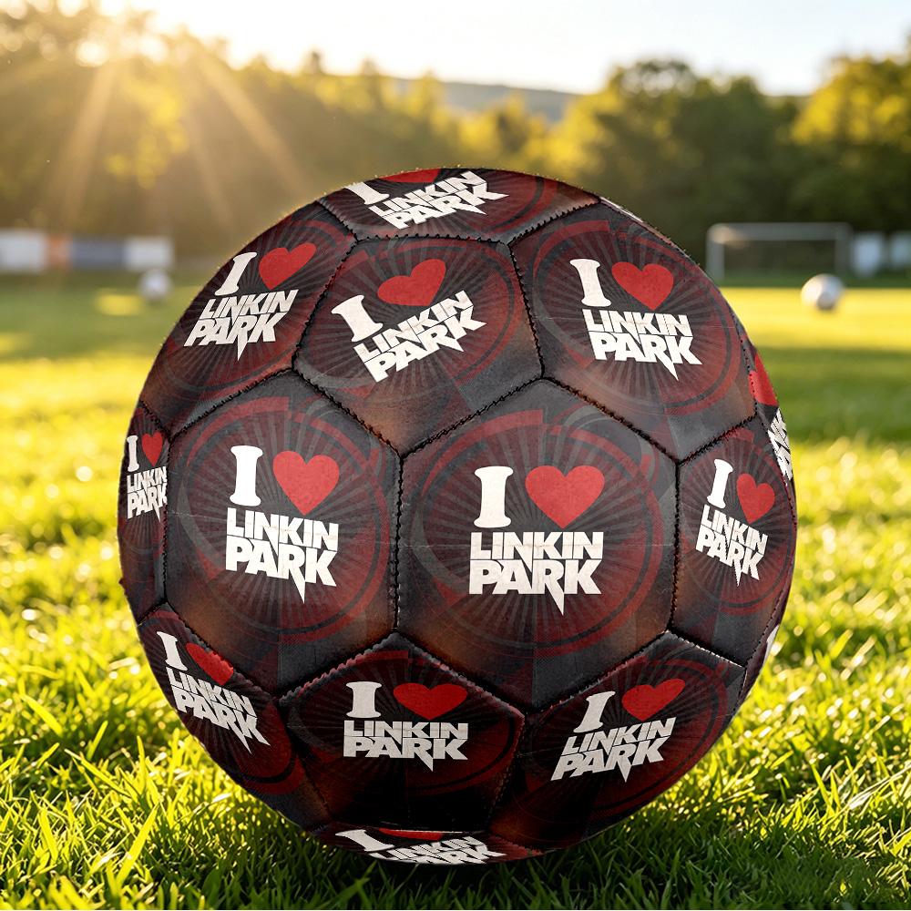 Linkin Park Print Standard Size 5 Soccer Ball Durable Shock?Absorbing Ball For Training Match Outdoor Play