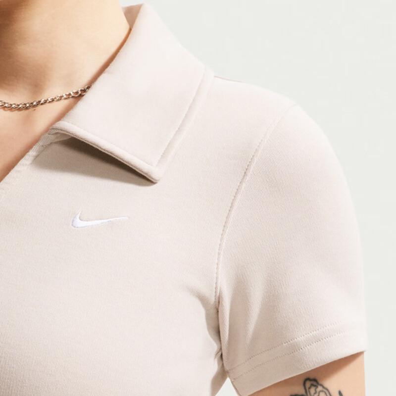 Nike Women's Essential Short Sleeve Cropped Polo Shirt