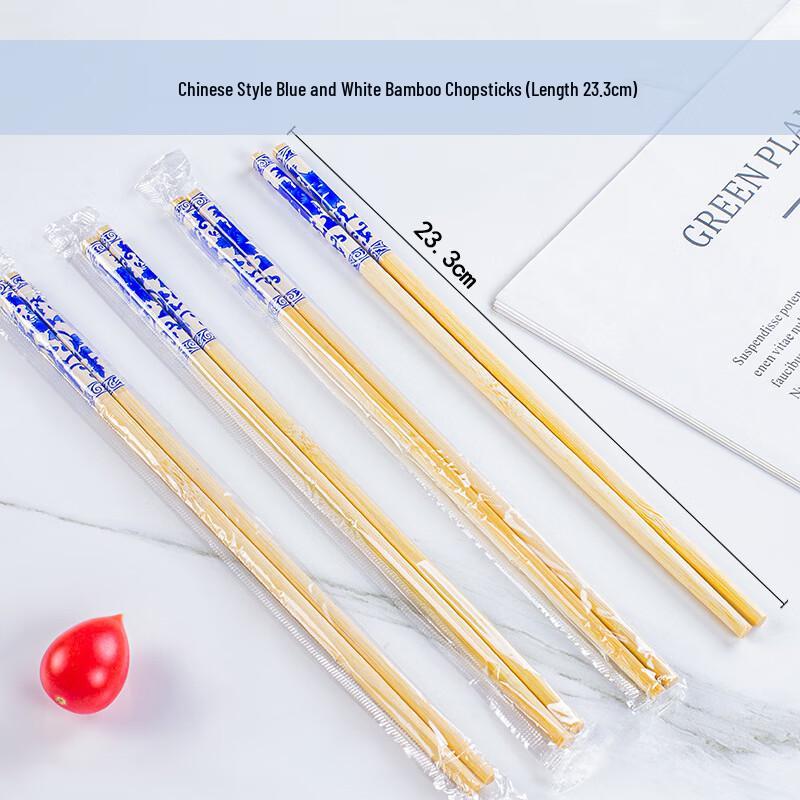 Individually Wrapped Disposable Bamboo Chopsticks with Toothpicks