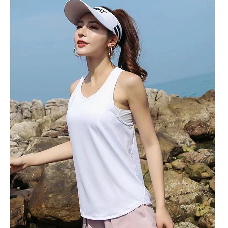 Women's Quick-Dry Racerback Yoga Tank Top - Loose Fit for Running & Fitness