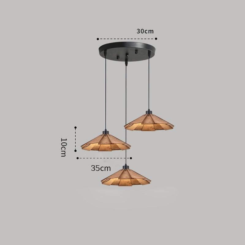 Adjustable Retro Ceiling Light Tea Room Lamp Balcony Pendant Light Dining Room Small High End Woodwork Chandelier