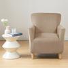 Cover For Small Armchair S, Velvet, Beige, Cappuccino