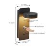 Three-Speed Dimmable LED Wall Lamp with USB Charger for Bedroom and Hotel