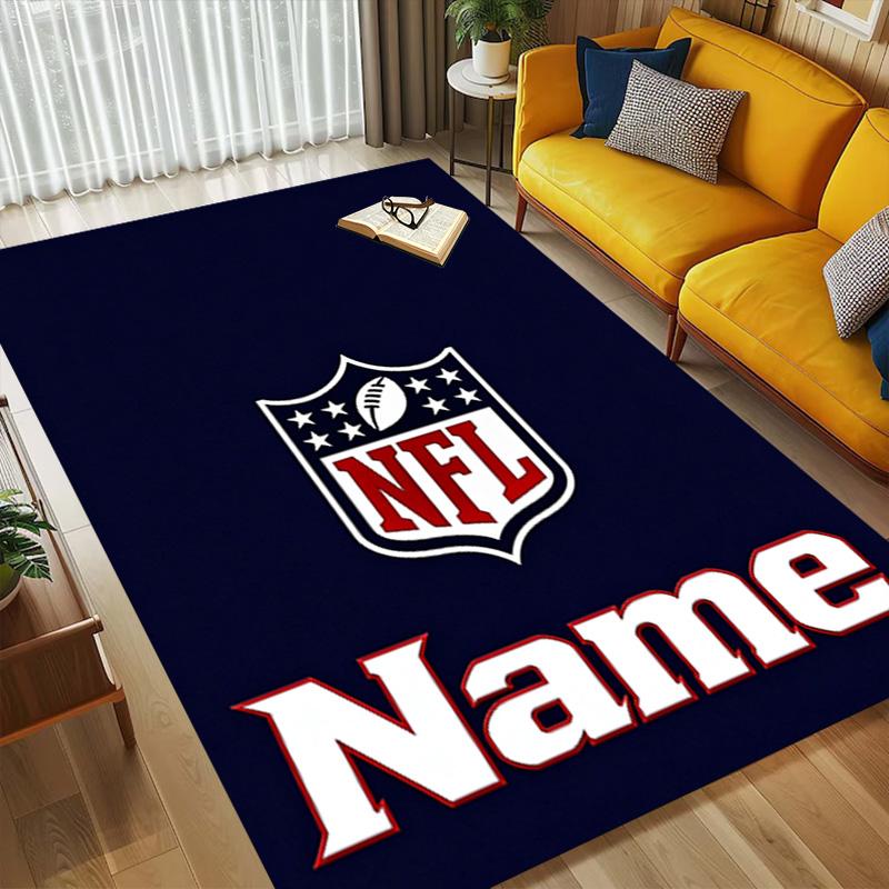 Custom Nfl Name Area Rug Living Room Nonslip Soft Carpet For Bedroom Game Playroom Sofa Office Home Decor Doormat Christmas Gift C10369