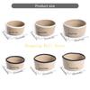 KX4B 3Pcs Round Braided Linen Baskets Handwoven Linen Rope Organization Baskets Portable Round Storage Container