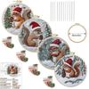 Original Squirrel Christmas Handmade Embroidery Kit – DIY Beginner Cross-Stitch Package
