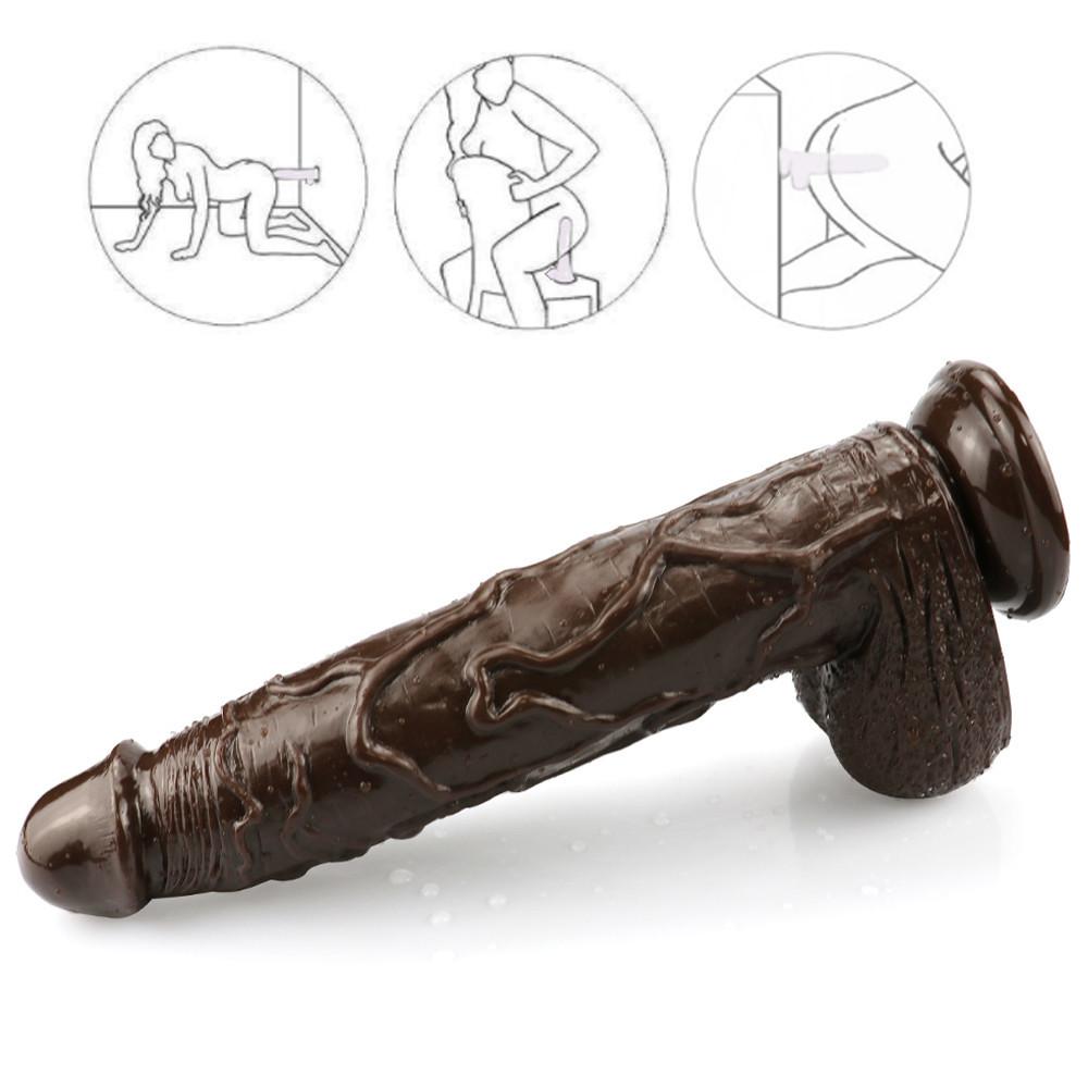 Brown Realistic Anal Dildo Anal Plug Butt Plug Small Penis with Suction Cup Dick Cock Dong Adult Sex Toys for Women