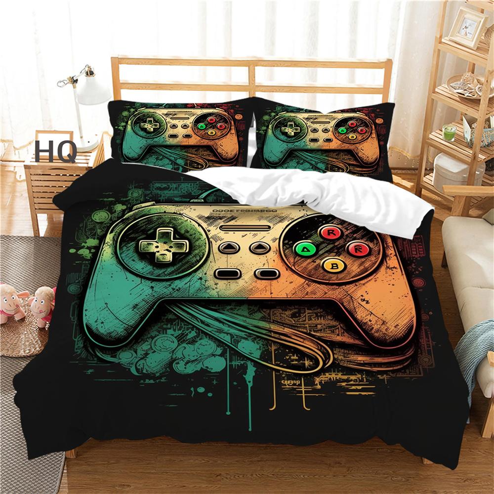 Spielkonsole Bedruckte Tagesdecken Twin Size Fashion Home Bettwäsche Polyester Cartoon Bettwäsche Bettset Abdeckung