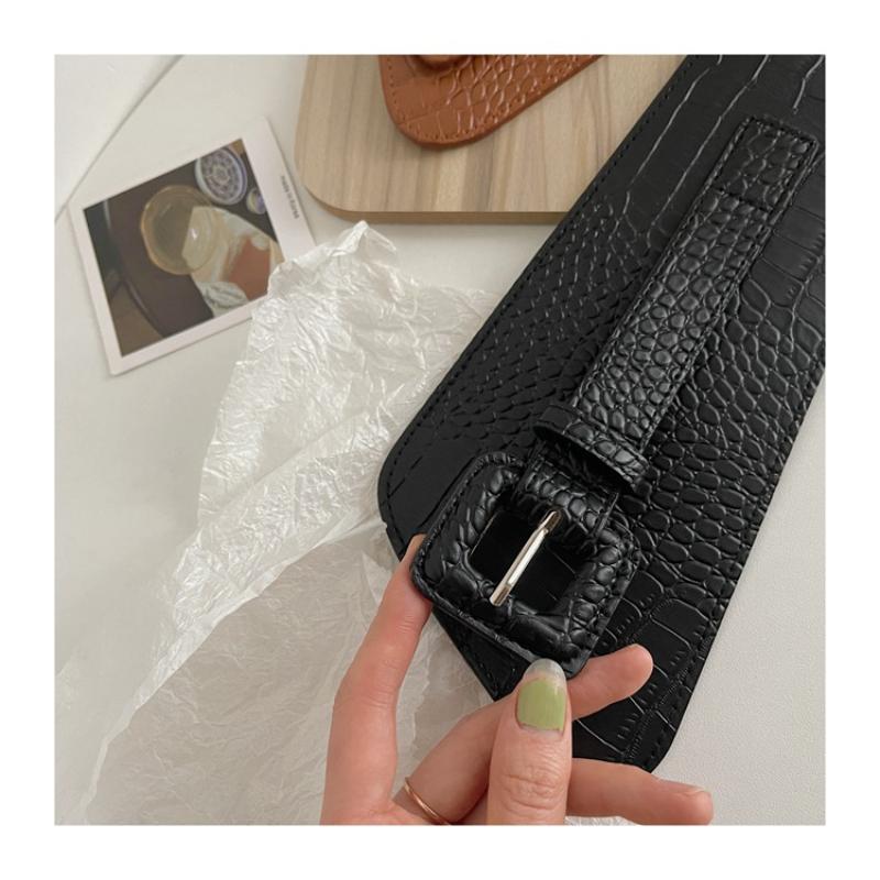 Advanced Sense Ultra Wide Women's Elastic Waistband with Coat Skirt Waist Belt Women's Outerwear with Tight Belt Suit Decoration