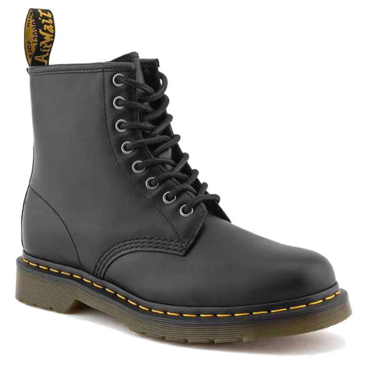 Dr. Martens Leather Comfortable Trendy Versatile Mid-Calf Boots Unisex Boots Black 32131001