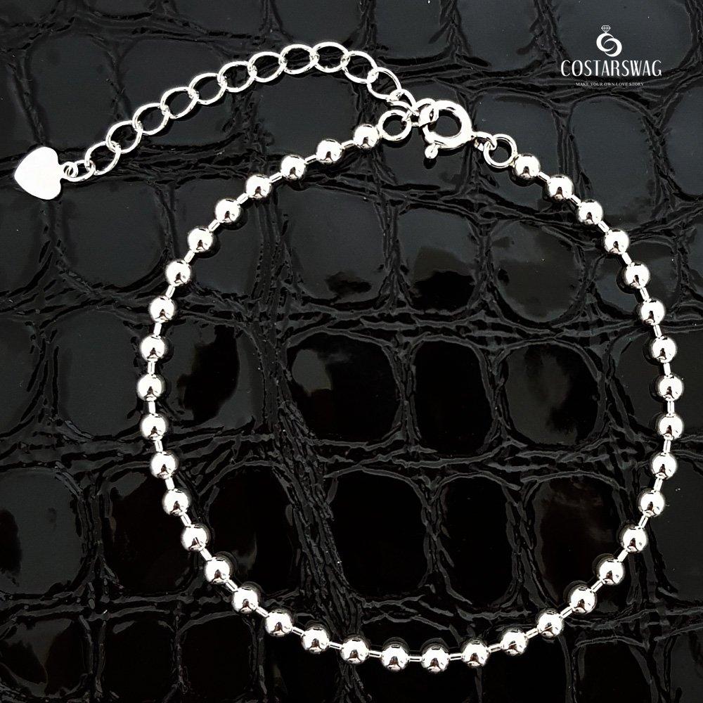 

Genuine 925 silver 3mm ball silver bracelet