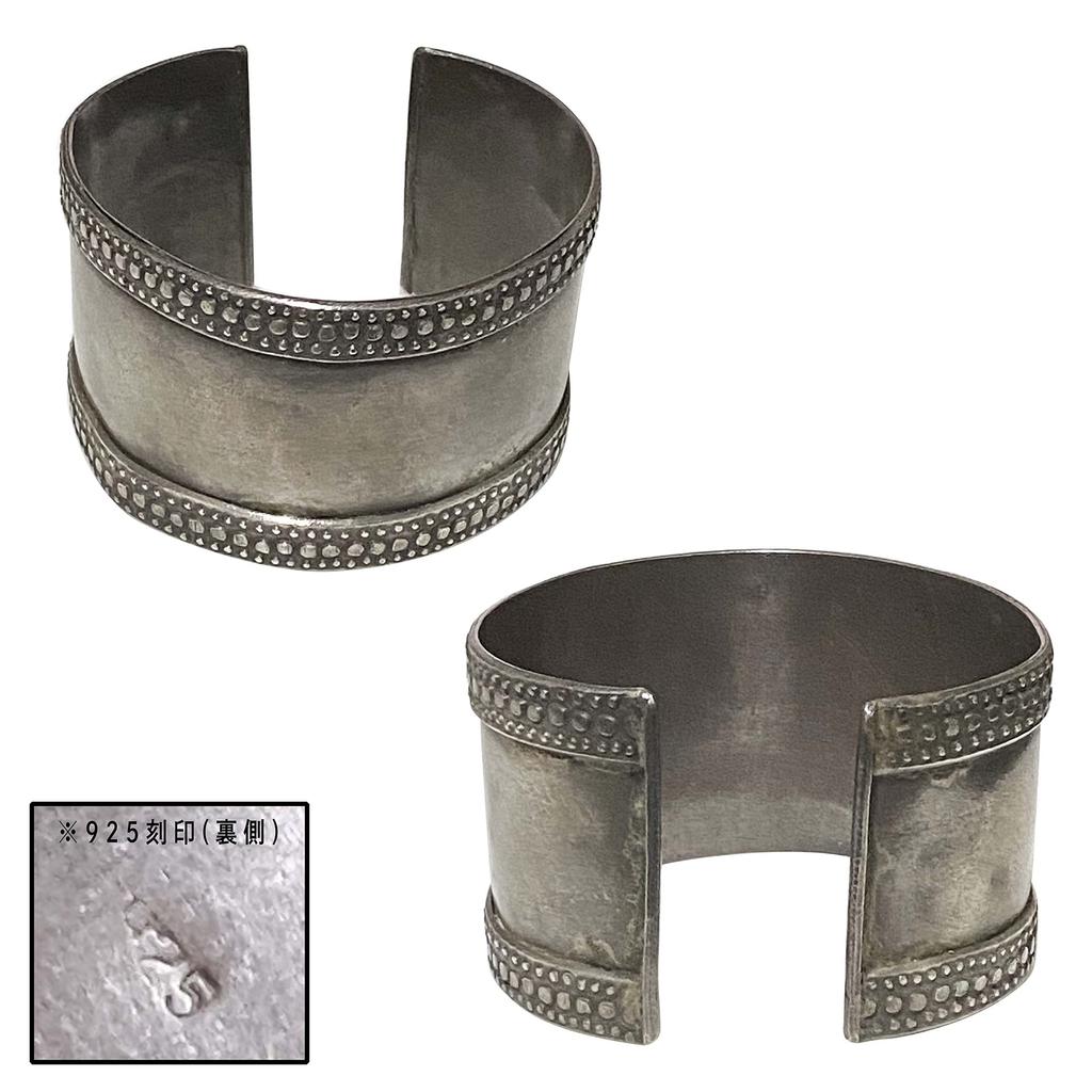 Karen Silver Karen Tribe Wide Gladiator Bangle SILVER925 Ethnic Accessory Asian Ethnic Silver Bangle Tropical Jewelry Silver Bangle Ancient Asia Roman