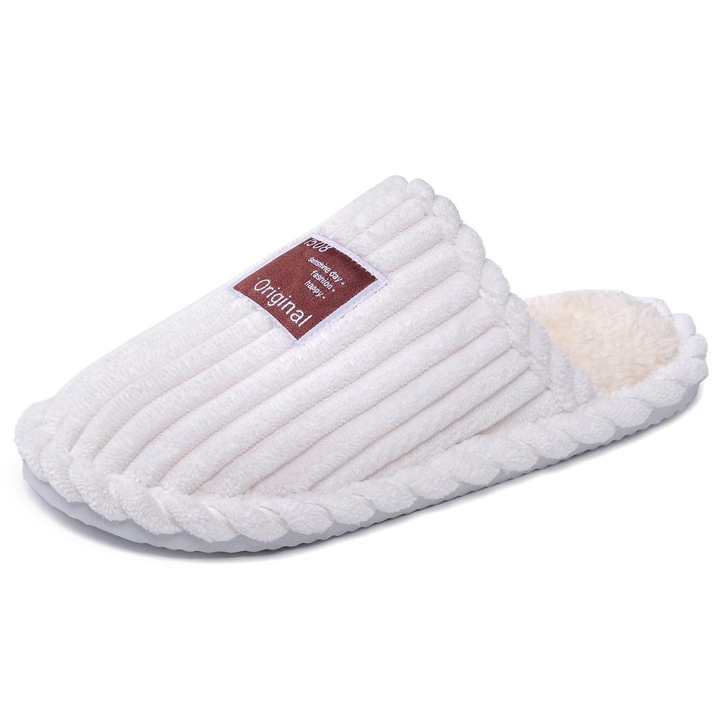 Winter Home New Cotton Slippers, Cross-border Leisure and Comfortable Furniture, Cotton Shoes with Added Velvet On One Foot, Cotton Slippers