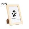 1 sett Pet Paw Printing Kit med fotoramme i tre DIY Hund Katt Potetrykk Inntrykk Valp Kattunge Poteavtrykk Minnesmerke Bilderamme Dekorasjon Kjæledyr elsker