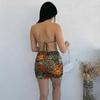 European and American Style 2026 Summer Amazon New Creative 3D Digital Print Deep V Sexy Hot Girl Halter Neck Dress