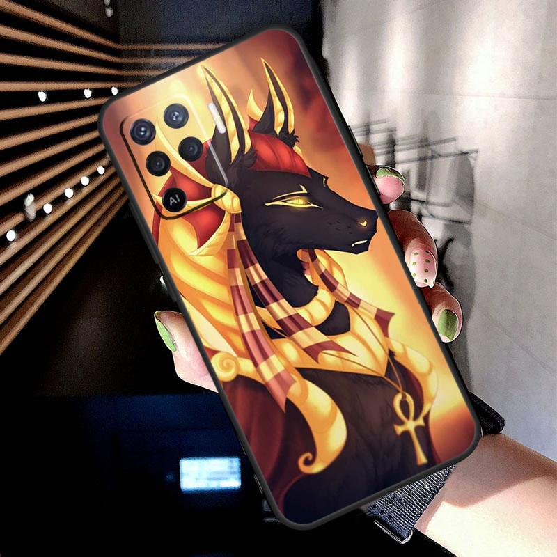 Egypt Nefertiti Anubis Ankh Case For Oppo A78 A98 A18 A38 A58 A60 A80 A40 A77 A57 A17 A74 A54 A94 A96 A76 A16 A15 A5 Pro