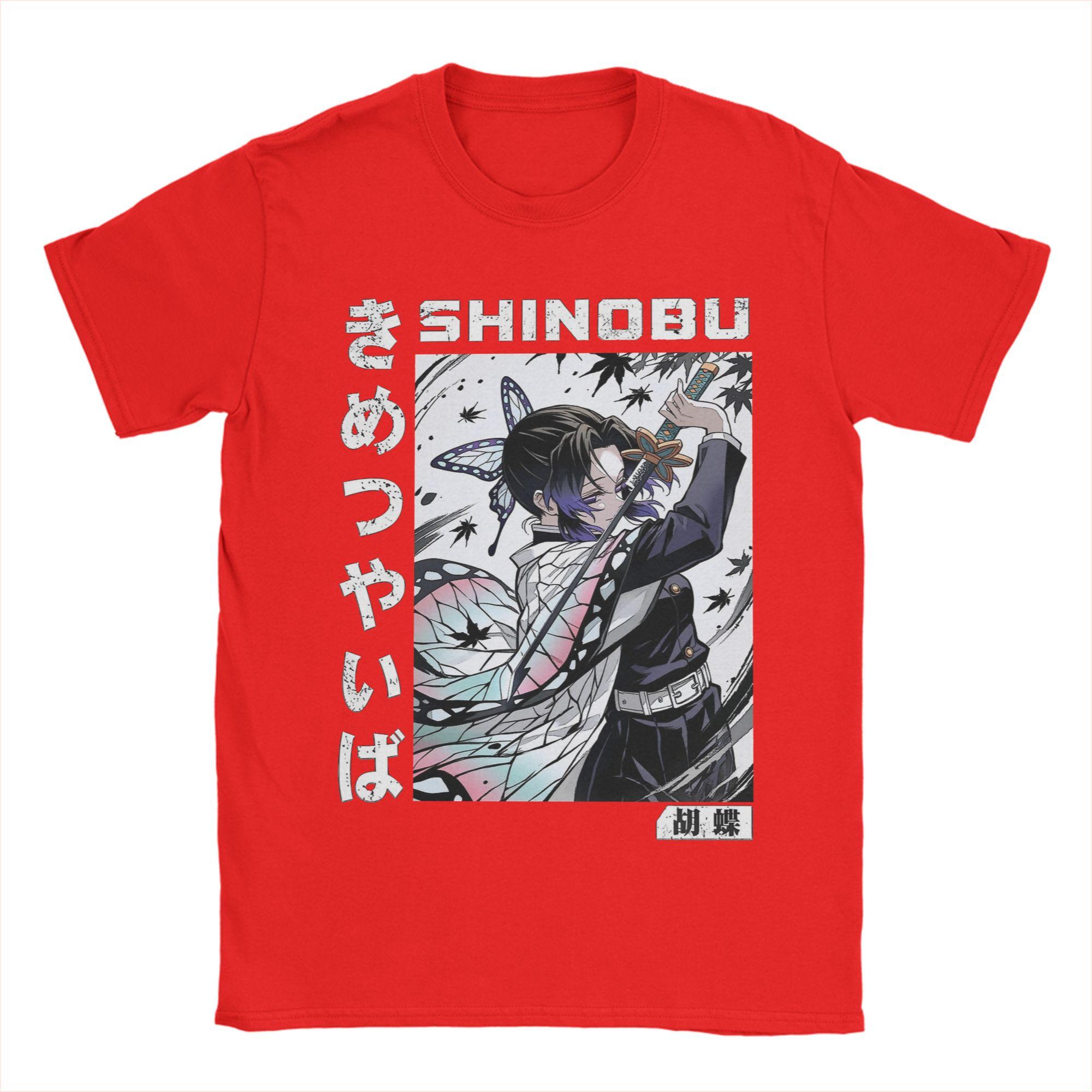 

Unisexs TShirt Demons Slayers Kocho Shinobu Inked Slashes Cotton Tee Shirt Short Sleeve T Shirt Round Collar Tops Gift Idea S