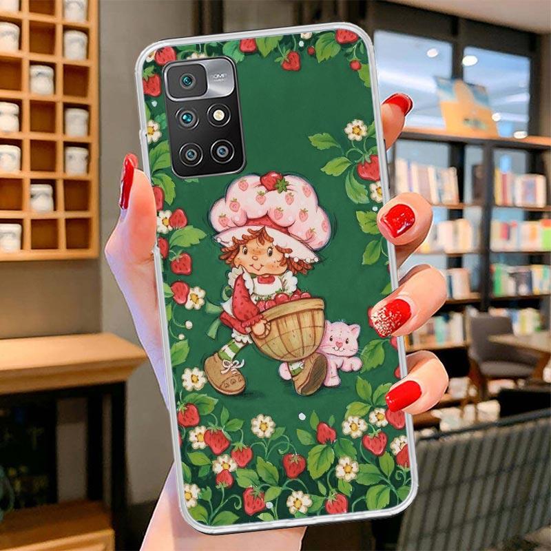 Cute Strawberry Girl Phone Case For Xiaomi Redmi 13 13C 12 12C 14C 10 10A 10C 9 9A 9C 9T 8 8A 7 7A 6 6A K70 K60 K40 K20 Pro S2