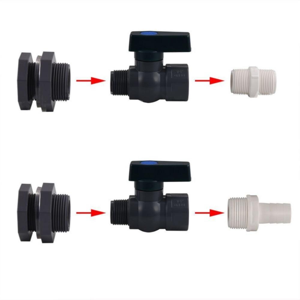 1 Set, PVC Water Barrel Spigot Kit, Connector Drain Adapter with Inner Connection for Garden, Rain Barre, Garden Tool Supplies