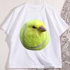 Tennis Ball Bird Tshirt Funny Ball Bird Meme T Shirt Causal Short Sleeve Men Women Tshirt Man Cotton Comfortable Streetwear