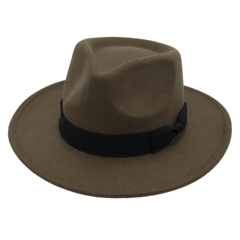 Zylinderhut Shanghai Beach Jazzhut Herren- und Damenhut im ausländischen Stil Filzhut Temperament Imitat Wollhut Chinesischer Stil Tide